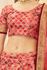 Amazing Red Embroidered Art Silk Sangeet Wear Lehenga Choli