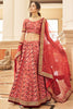 Amazing Red Embroidered Art Silk Sangeet Wear Lehenga Choli