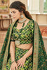 Glamorous Green Sequins Art Silk Reception Wear Lehenga Choli