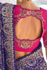 Beloved Purple Bandhani Printed Georgette Event Wear Saree With Blouse