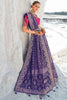 Beloved Purple Bandhani Printed Georgette Event Wear Saree With Blouse