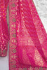 Special Rani Pink Bandhani Printed Georgette Function Wear Saree