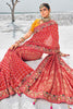 Unique Red Bandhani Printed Georgette Event Wear Saree With Blouse