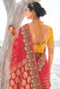 Charming Red Bandhani Printed Georgette Event Wear Saree With Blouse