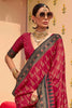 Alluring Pink Digital Printed Silk Event Wear Saree With Blouse