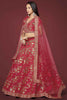 Wonderful Red Embroidered Silk Traditional Lehenga Choli With Blouse