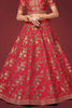 Wonderful Red Embroidered Silk Traditional Lehenga Choli With Blouse