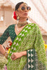 Glamorous Green Digital Printed Silk Event Wear Saree With Blouse