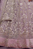 Beautiful Lilac Embroidered Soft Net Engagement Wear Lehenga Choli