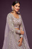 Beautiful Lilac Embroidered Soft Net Engagement Wear Lehenga Choli