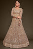 Winsome Beige Embroidered Soft Net Engagement Wear Lehenga Choli