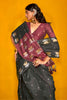 Magnificent Black Zari Weaving Silk Event Wear Saree With Blouse