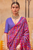 Alluring Rani Pink Digital Printed Silk Festival Saree With Blouse