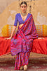 Alluring Rani Pink Digital Printed Silk Festival Saree With Blouse