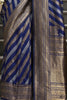 Beloved Navy Blue Zari Weaving Viscose Silk Function Wear Saree