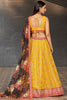 Marvelous Yellow Sequins Georgette Haldi Wear Lehenga Choli