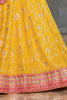 Marvelous Yellow Sequins Georgette Haldi Wear Lehenga Choli