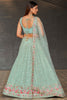 Ravishing Sky-Blue Sequins Georgette Engagement Wear Lehenga Choli