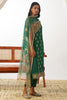 Alluring Teal Green Embroidery Work Organza Straight Kurta With Pant
