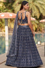 Tantalizing Grey Sequins Georgette Engagement Wear Lehenga Choli