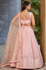 Lovable Pink Sequins Georgette Engagement Lehenga Choli With Dupatta