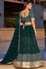 Captivating Green Sequins Georgette Mehendi Wear Lehenga Choli