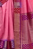 Attractive Pink Zari Weaving Silk Event Wear Saree With Blouse