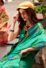 Fantastic Sea Green Zari Weaving Silk Festival Wear Saree With Blouse