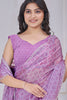 Unexpected Lavender Zarkan Work Organza Party Wear Saree With Blouse