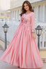 Beautiful Pink Bandhej Print Chinon Event Wear Gown