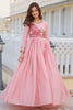 Beautiful Pink Bandhej Print Chinon Event Wear Gown