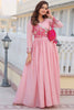 Beautiful Pink Bandhej Print Chinon Event Wear Gown