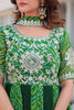 Beautiful Green Bandhej Print Georgette Gown With Dupatta