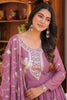 Wonderful Pink Sequins Georgette Wedding Wear Gown With Dupatta