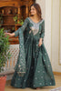 Delightful Green Sequins Georgette Event Wear Gown With Dupatta
