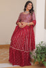 Ravishing Red Sequins Georgette Wedding Wear Lehenga Choli
