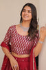 Ravishing Red Sequins Georgette Wedding Wear Lehenga Choli