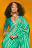 Marvelous Sea Green Zari Weaving Silk Traditional Saree With Blouse