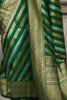 Alluring Green Zari Weaving Viscose Silk Mehendi Wear Saree