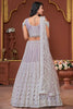 Stunning Lavender Sequins Net Bridesmaid Lehenga Choli With Dupatta