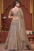 Fabulous Golden Zarkan Net Bridesmaid Lehenga Choli With Dupatta