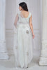 Stunning White Zarkan Work Organza Party Wear Saree With Blouse