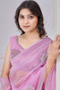Ravishing Pink Zarkan Work Organza Wedding Wear Saree With Blouse