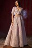 Attractive Lilac Embroidered Silk Bridesmaid Lehenga Choli With Dupatta