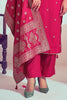 Precious Rani Pink Cord Embroidery Silk Function Wear Pant Suit