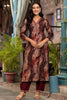 Wonderful Maroon Printed Silk Event Wear Pant Suit With Dupatta