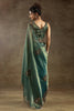 Fantastic Green Hand Work Organza Event Wear Saree