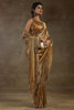 Unbelievable Golden Hand Work Organza Wedding Wear Saree