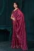 Ravishing Pink Sequins Silk Wedding Wear Saree With Blouse