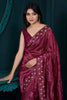 Ravishing Pink Sequins Silk Wedding Wear Saree With Blouse